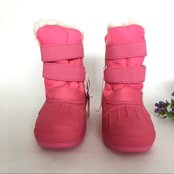 NWT Cat & Jack Lev Fuschia Pink Snow Winter Boots - Picture 6 of 8